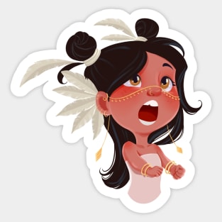 Little Girl In Power Sticker